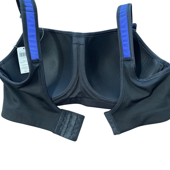 Soma Sports Bra Max Support Contour Underwire Black Royal Blue Size 34D - Picture 3 of 7